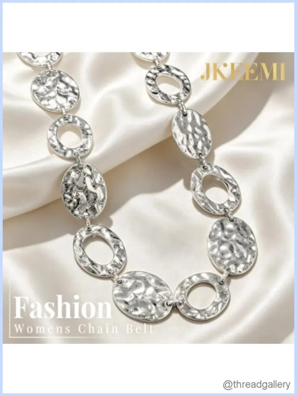 Metal Chain Waist Belt Adjustable for Dresses Jeans
